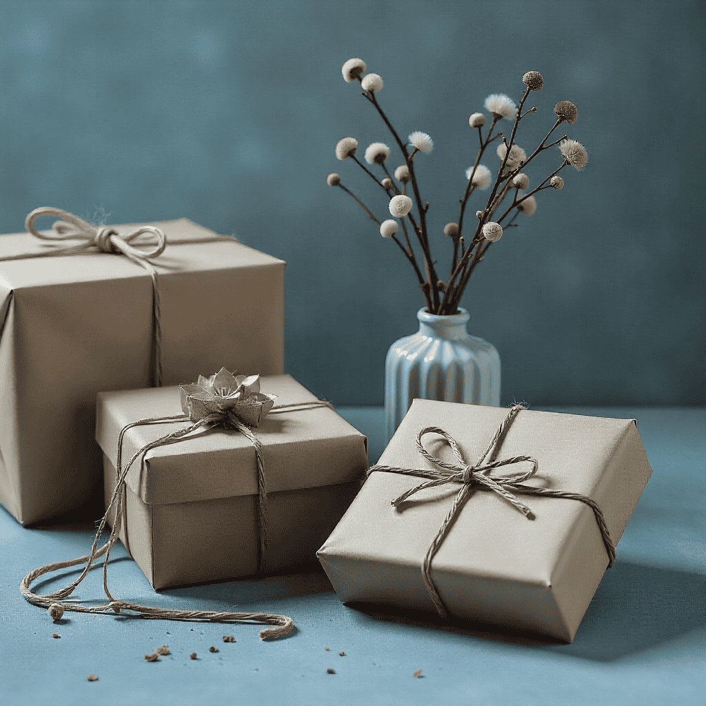 Beautiful gift wrapping display